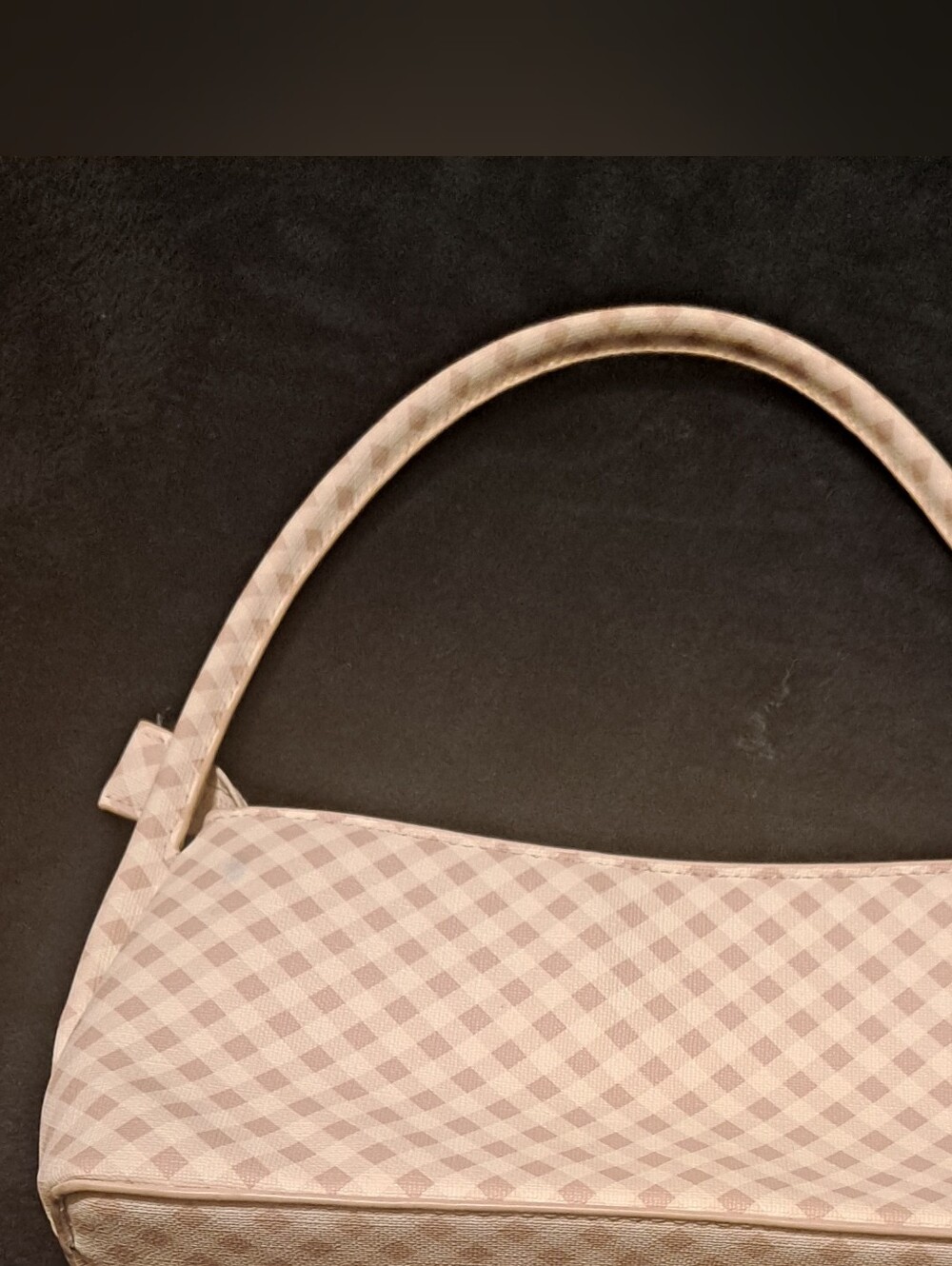 Tan And Cream Checkered Shoulder Bag - Stylish Women's Handbag